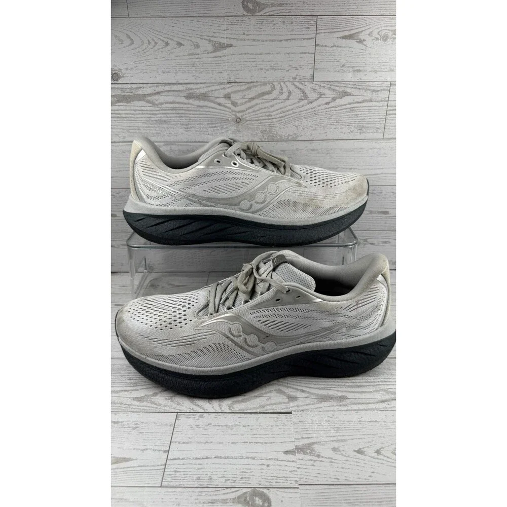 Saucony Ride 18 S21000-103 Gray 10D Mens Lightweight Sneakers Running Shoes #916